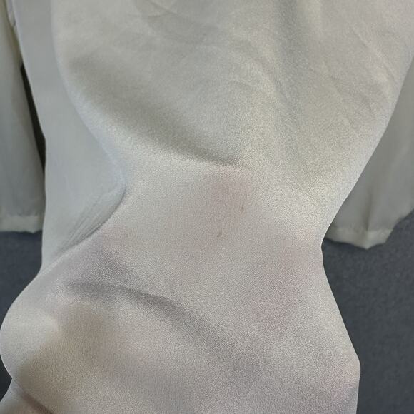 San Andre 1993 Womens Vintage Blouse Size 6 Lace Neck White Long Sleeve - Picture 16 of 16